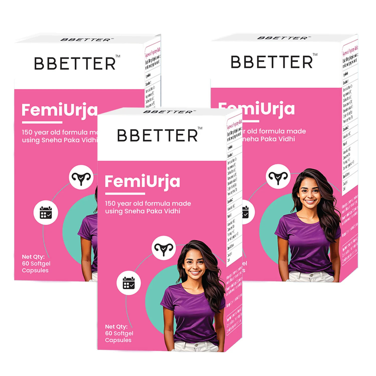 BBETTER FemiUrja - With Saptasaram Ghrutham for Hormonal Balance, PMS Relief & Digestive Support - Image 8