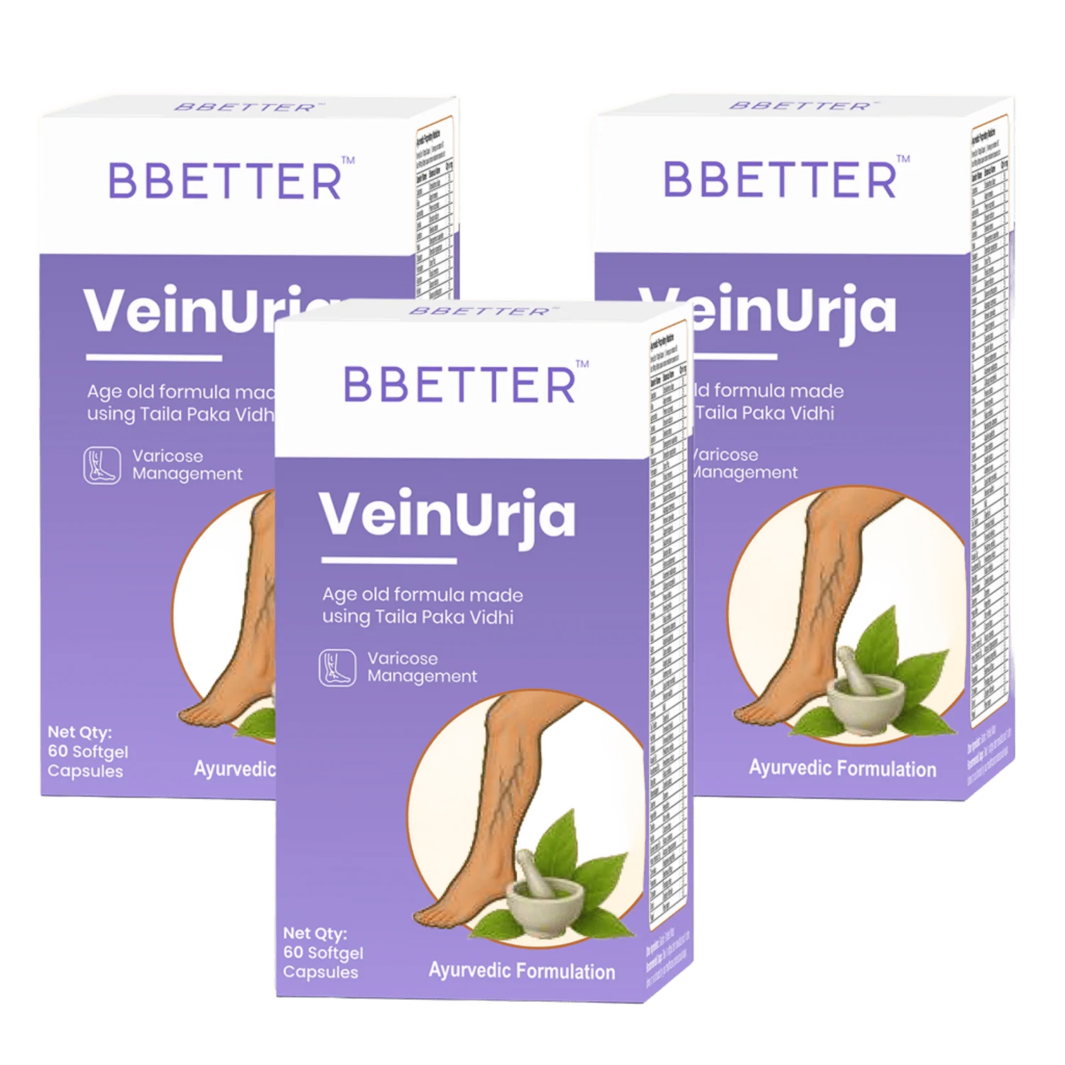 BBETTER VeinUrja - Ayurvedic Supplement for Varicose Vein Relief & Healthy Circulation - Image 7