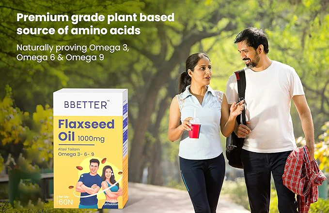 BBETTER Flaxseed Oil - Omega 3 6 9 Vegetarian Capsules to Support Healthy Heart & Joints - Image 3