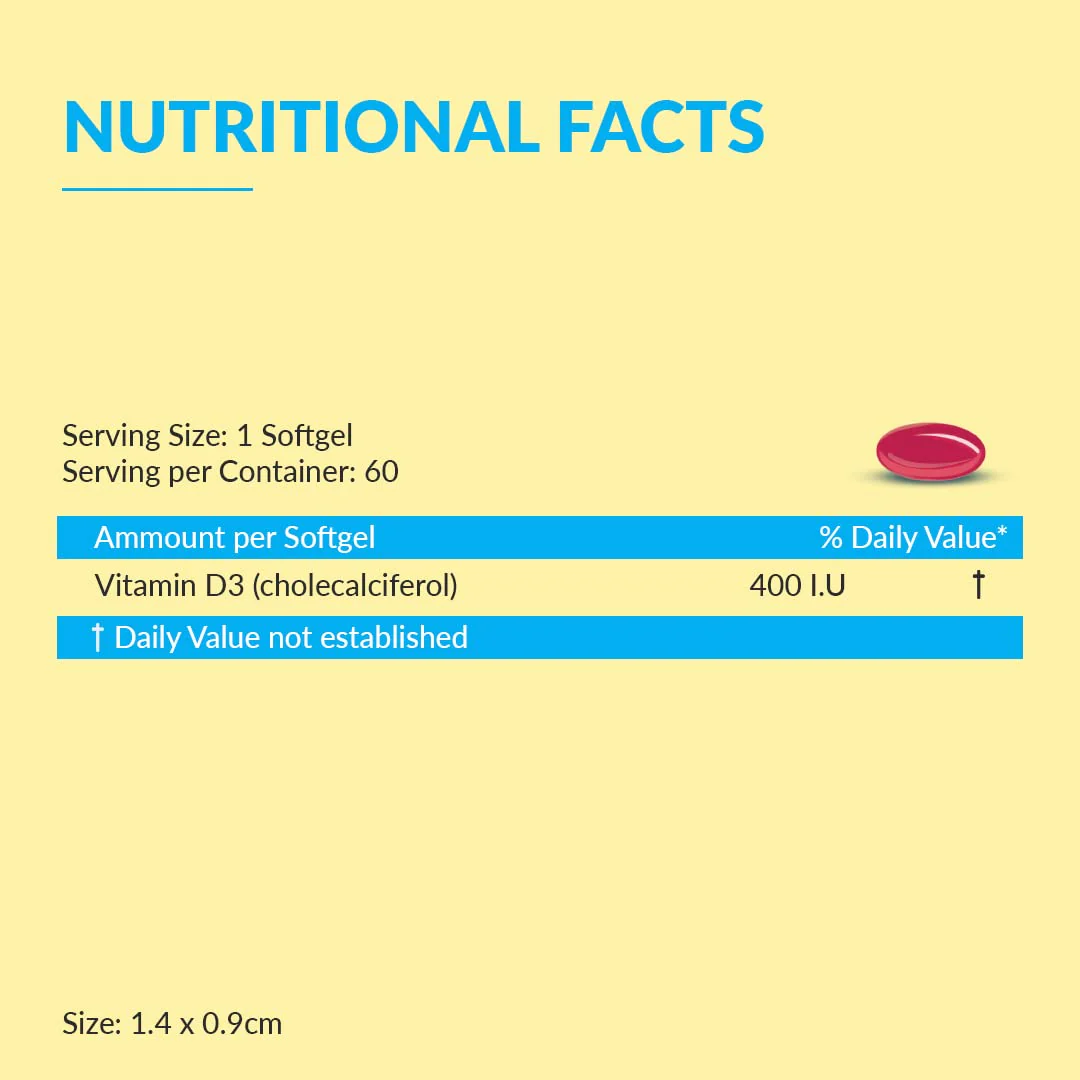 BBETTER Vitamin D3 400 IU - Sunshine Vitamin for Immunity & Bone Health - Image 3